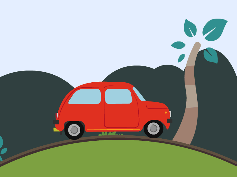 Еду далеко легко легко. Машина едет по дороге. Машина мультяшная. Машинка анимация. Мультяшная машинка на дороге.